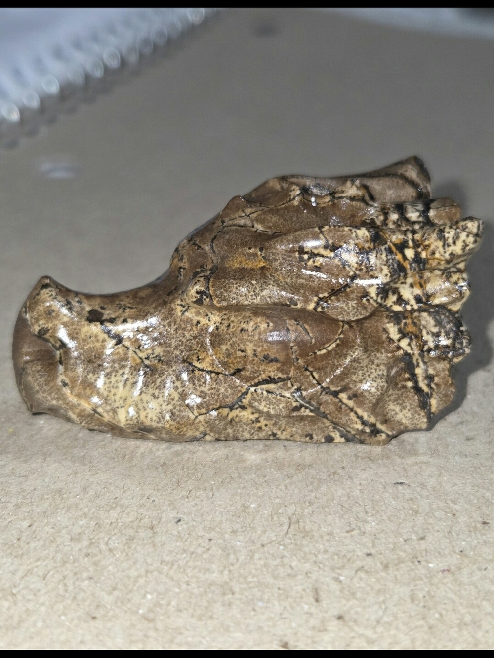 Detailed Picture Jasper Crystal Carved Dragon Head Stone Sculpture Decor
